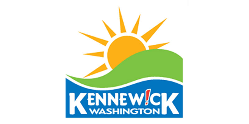 Kennewick Washington logo with sun and hills
