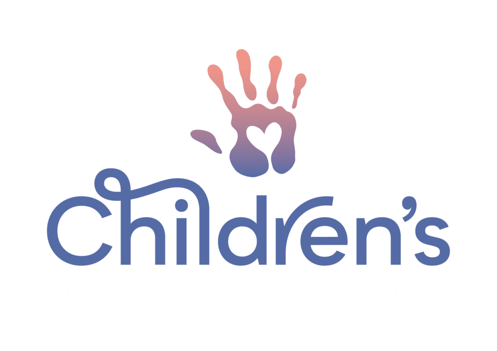 Children's Development Center logo with handprint.