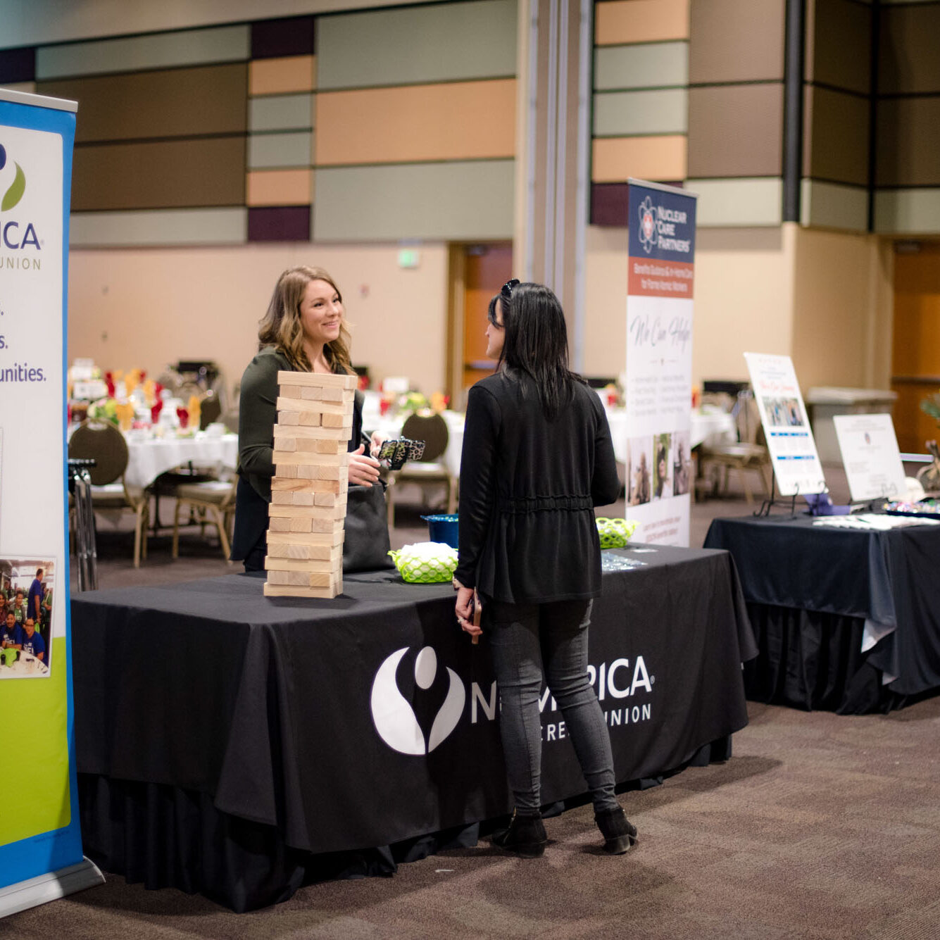 Numerica Credit Union booth at community event